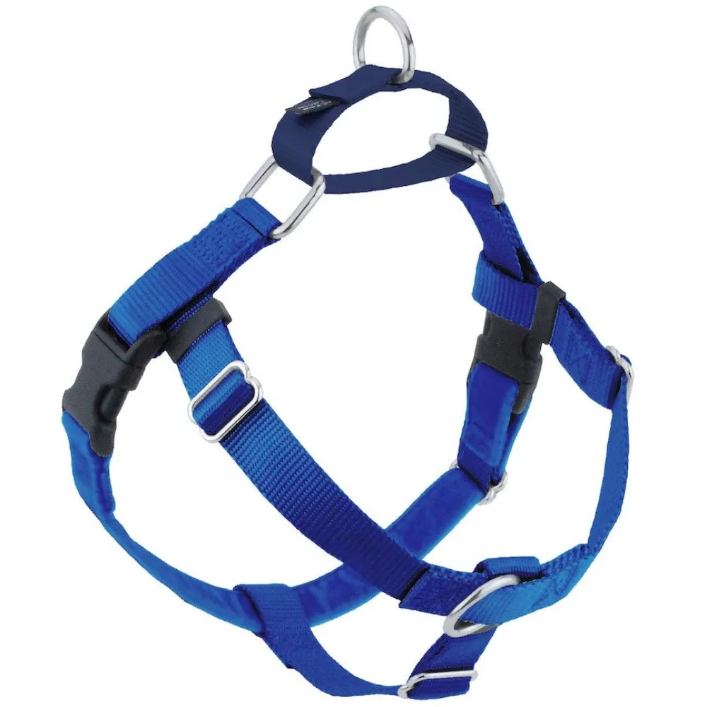 2 Hounds Design Freedom No-Pull Dog Harness & Leash - Royal Blue/Navy Blue