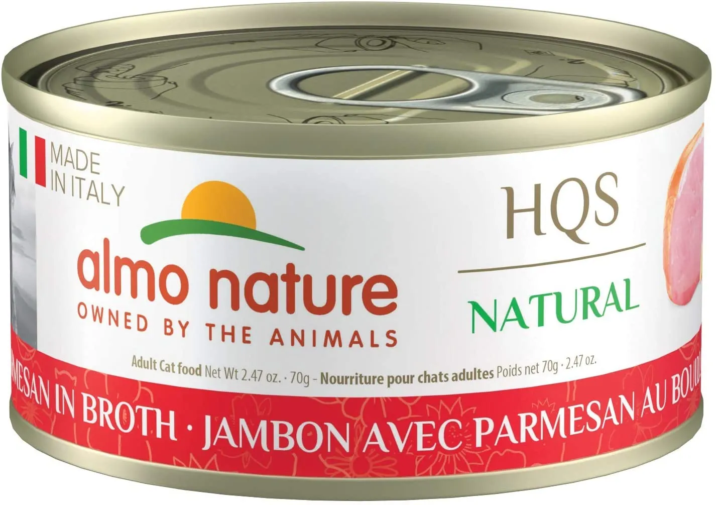 Almo Nature HQS Made in Italy Ham With Parmesan In Broth Canned Cat Food