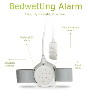 Bedwetting Alarm – Urine Moisture Reminder Device with Flashing Light and Vibration