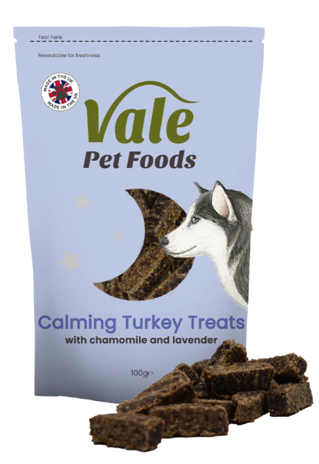 Calming Turkey Dog Treats with Chamomile and Lavender 100g