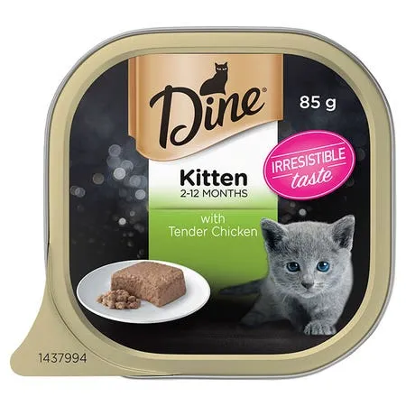 Dine Classic Collection With Tender Chicken and Ocean Fish Multipack Wet Kitten Food 85g x 28