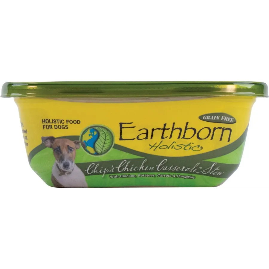 Earthborn Holistic Chip's Chicken Casserole Stew Grain-Free Natural Moist Dog Food, 9-oz