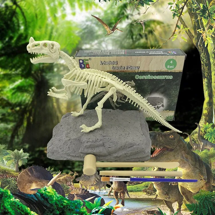 Educational Dinosaur Fossil Excavation Toys Archaeological Dig Toy DIY Assembly Model Toys for Children Kids Gifts Toy