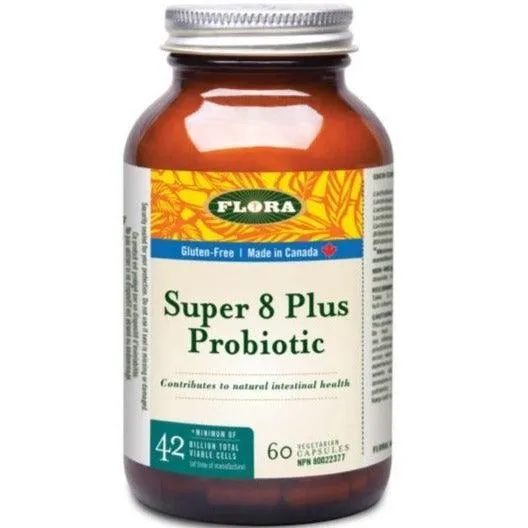 Flora Super 8 Plus Probiotic 42 Billion 60 Veggie Caps