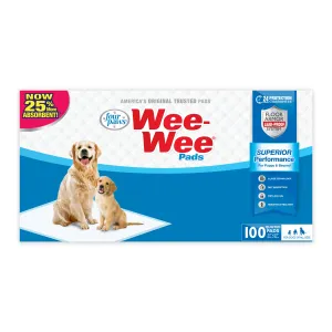 Four Paws Four Paws Wee-Wee Superior Performance Dog Pee Pads 100 Count, 22 x 23