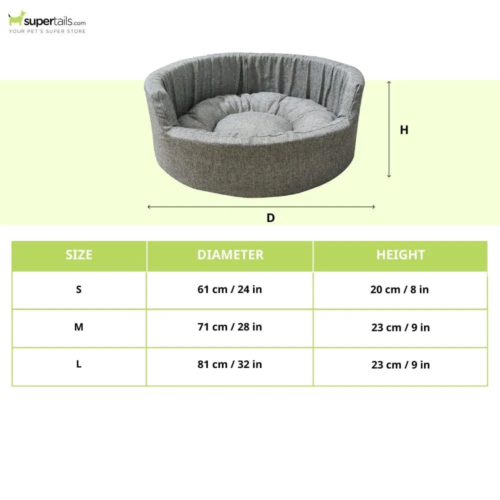 Hiputee Soft Dual Bed for Dogs and Cats (Light Grey)