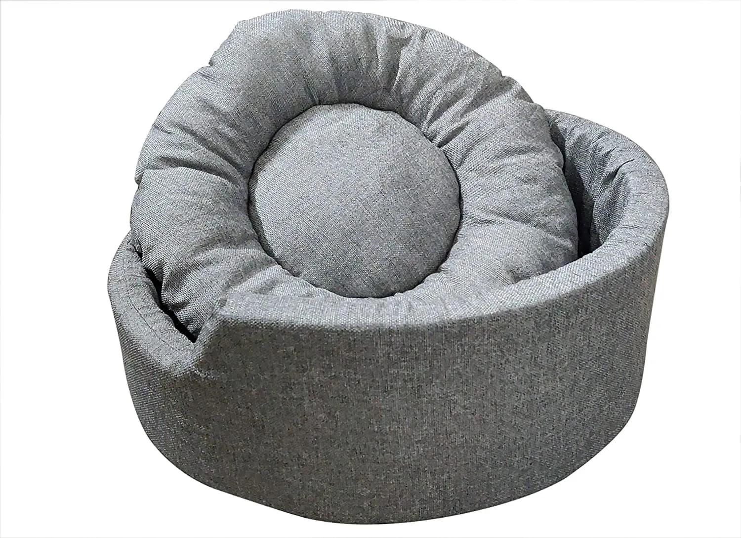 Hiputee Soft Dual Bed for Dogs and Cats (Light Grey)