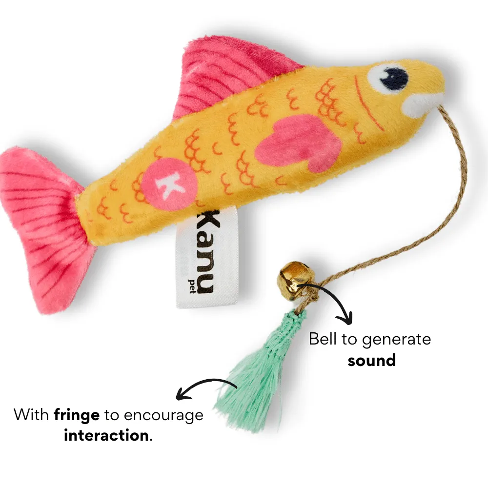 Kanu Pet Yellow Fish Plush Cat Toy