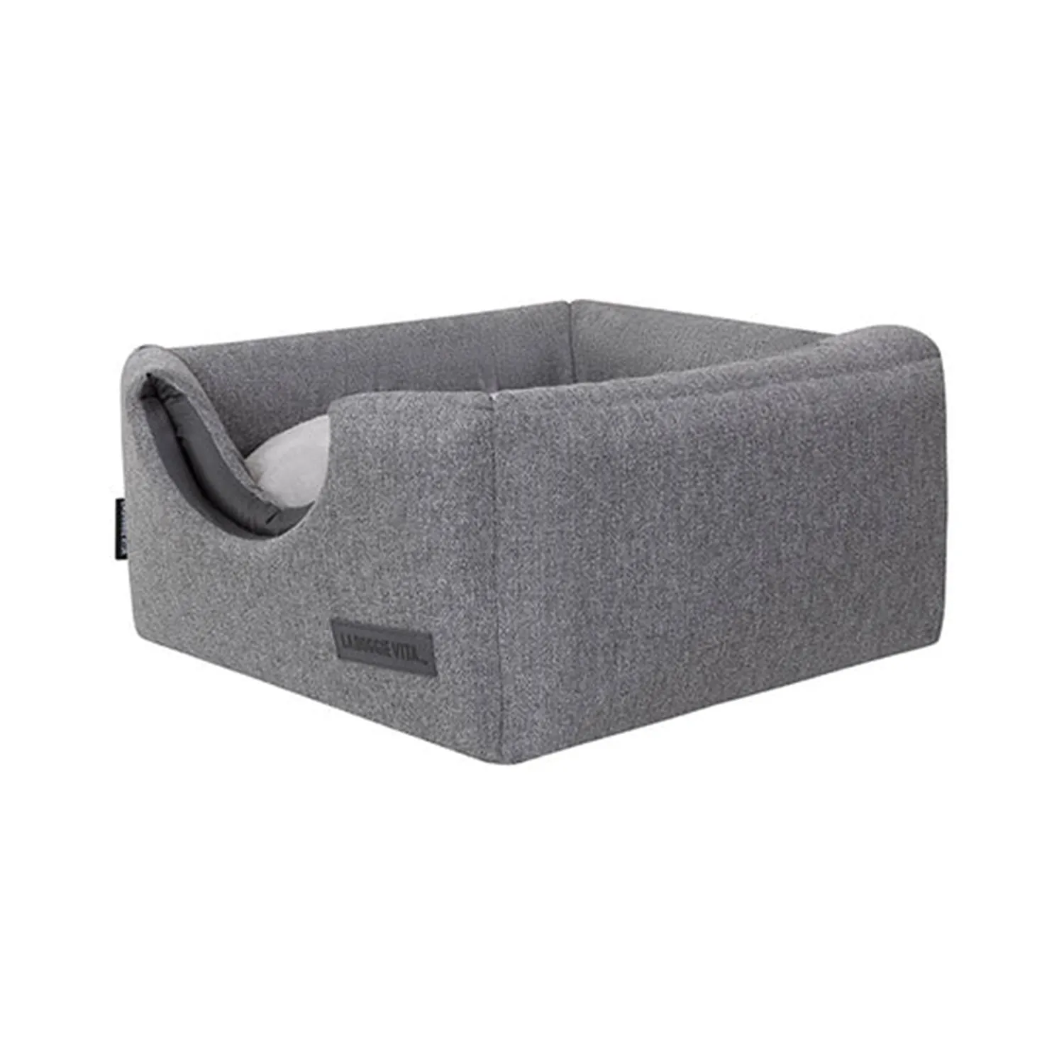 La Doggie Vita Como Grey Cat Cube with Pom Pom