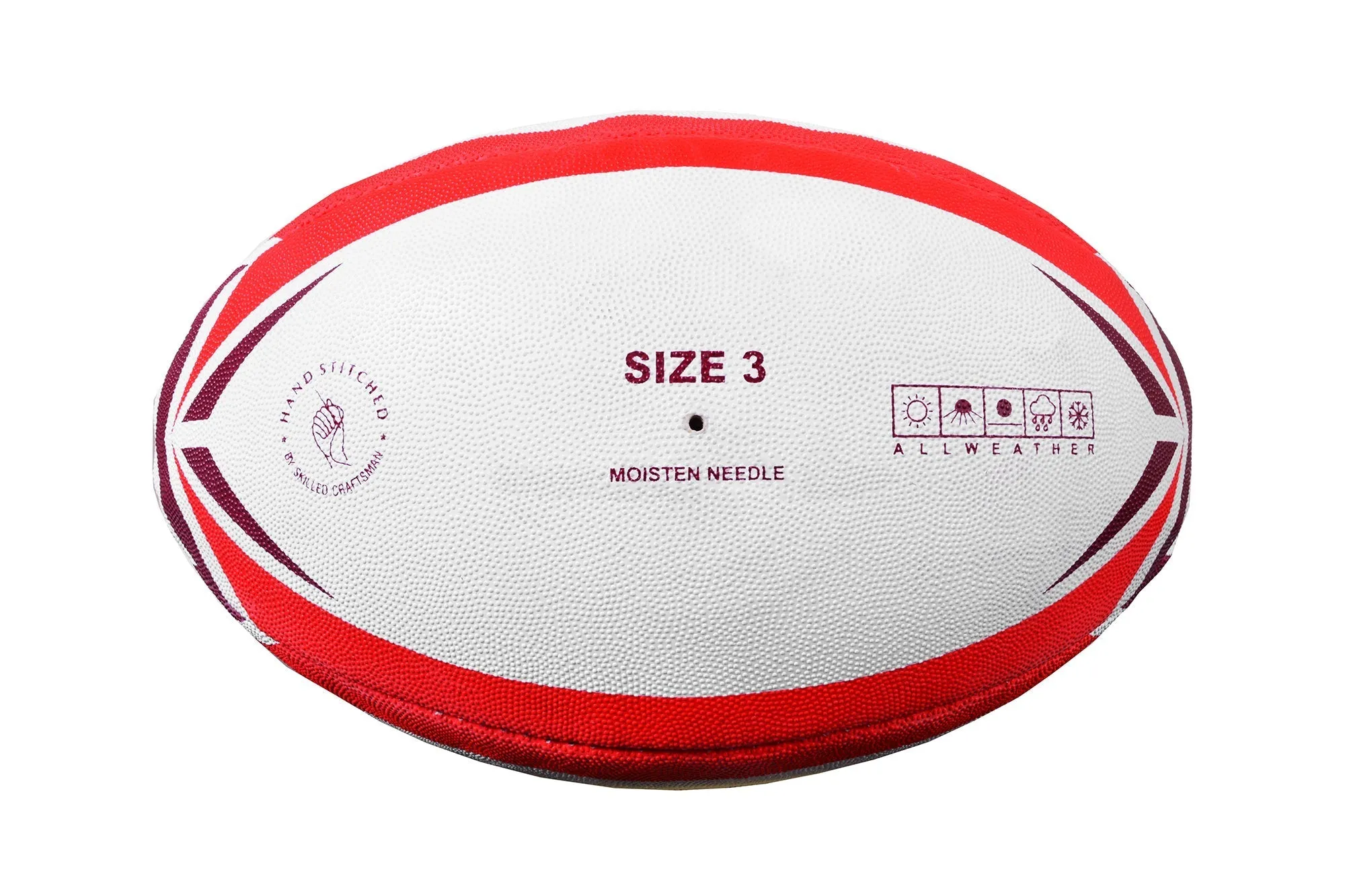 MAR-436B | Red Rugby Training Ball - Size 3