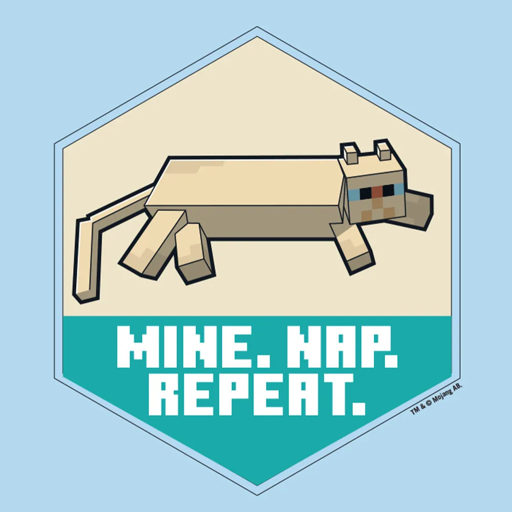 Minecraft Cat Mine. Nap. Repeat. Pet Bandana