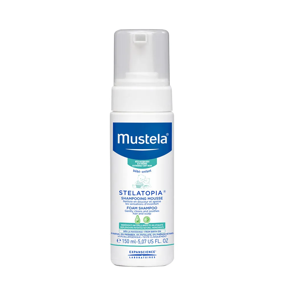 Mustela Stelatopia Gentle Foaming Baby Shampoo for Delicate Skin