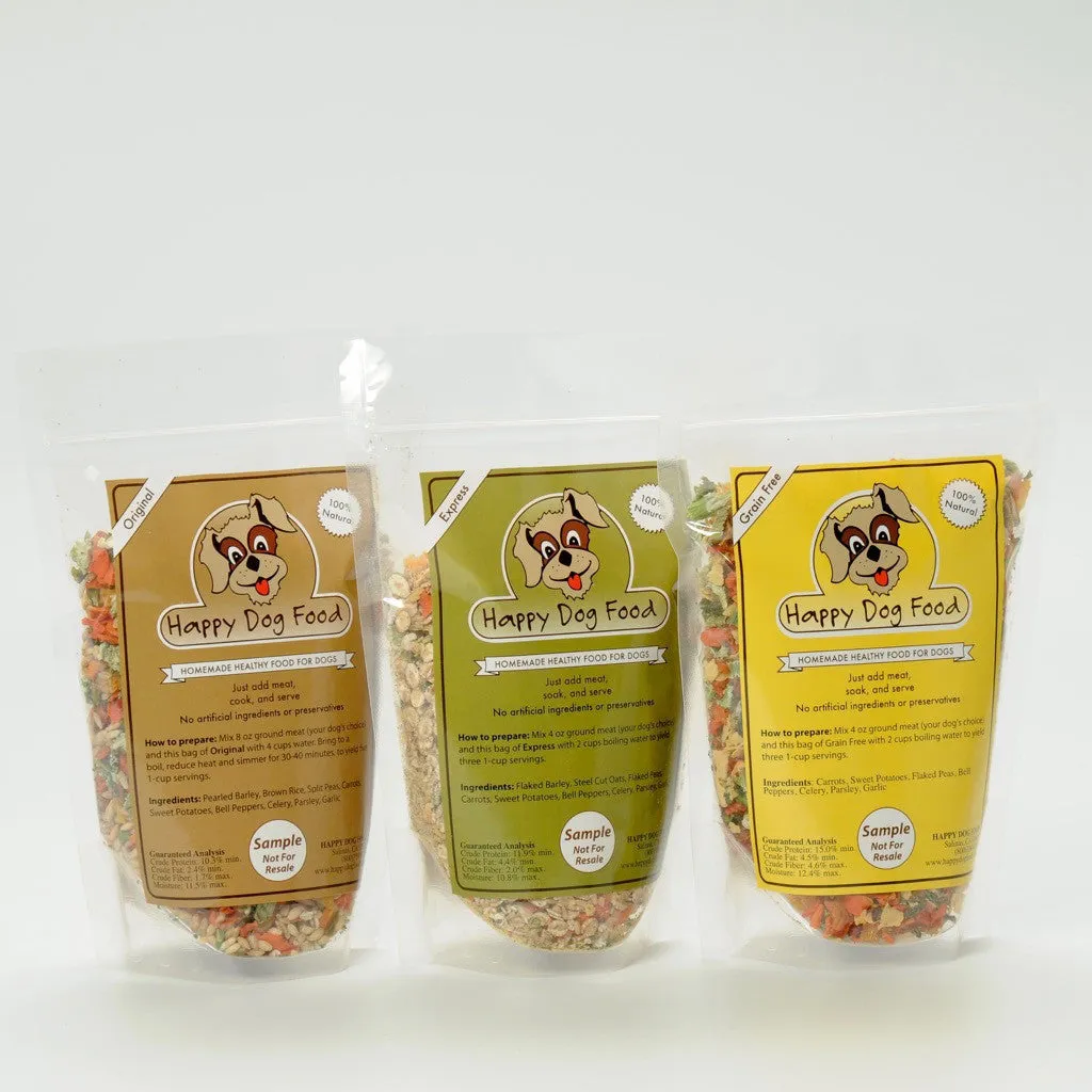 Natural Dog Food Samples