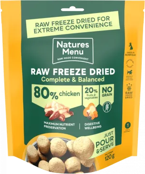 Natures Menu Raw Freeze Dried Complete and Balanced 80/20 Chicken