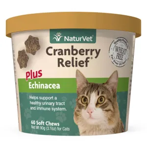 NaturVet Cranberry Relief Plus Echinacea Soft Chews for Cats (60ct)