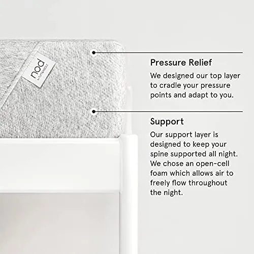 Nod by Tuft & Needle 8-Inch Cal King Mattress, Adaptive Foam Bed in a Box, Responsive and Supportive, CertiPUR-US, 100-Night Sleep Trial, 10-Year Limited Warranty