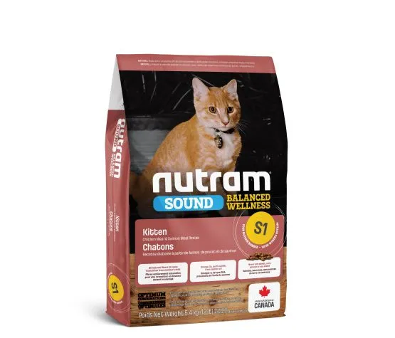 NUTRAM SOUND (S1) BALANCED WELLNESS for Kittens: Chicken and Salmon