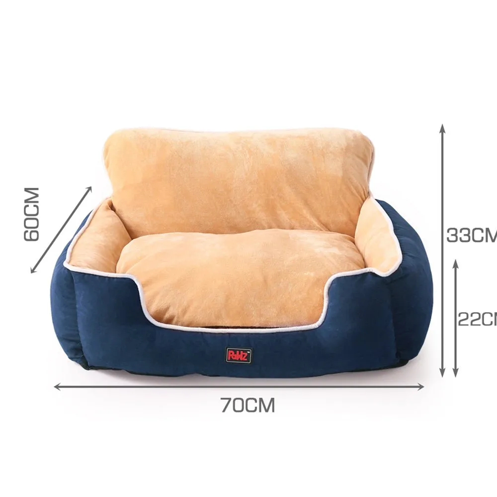 Pet Bed Dog Puppy Beds Cushion Pad Pads Soft Plush Cat Pillow Mat Blue M