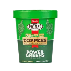 Primal Fresh Toppers Power Greens Whole Food Supplement for Dogs & Cats