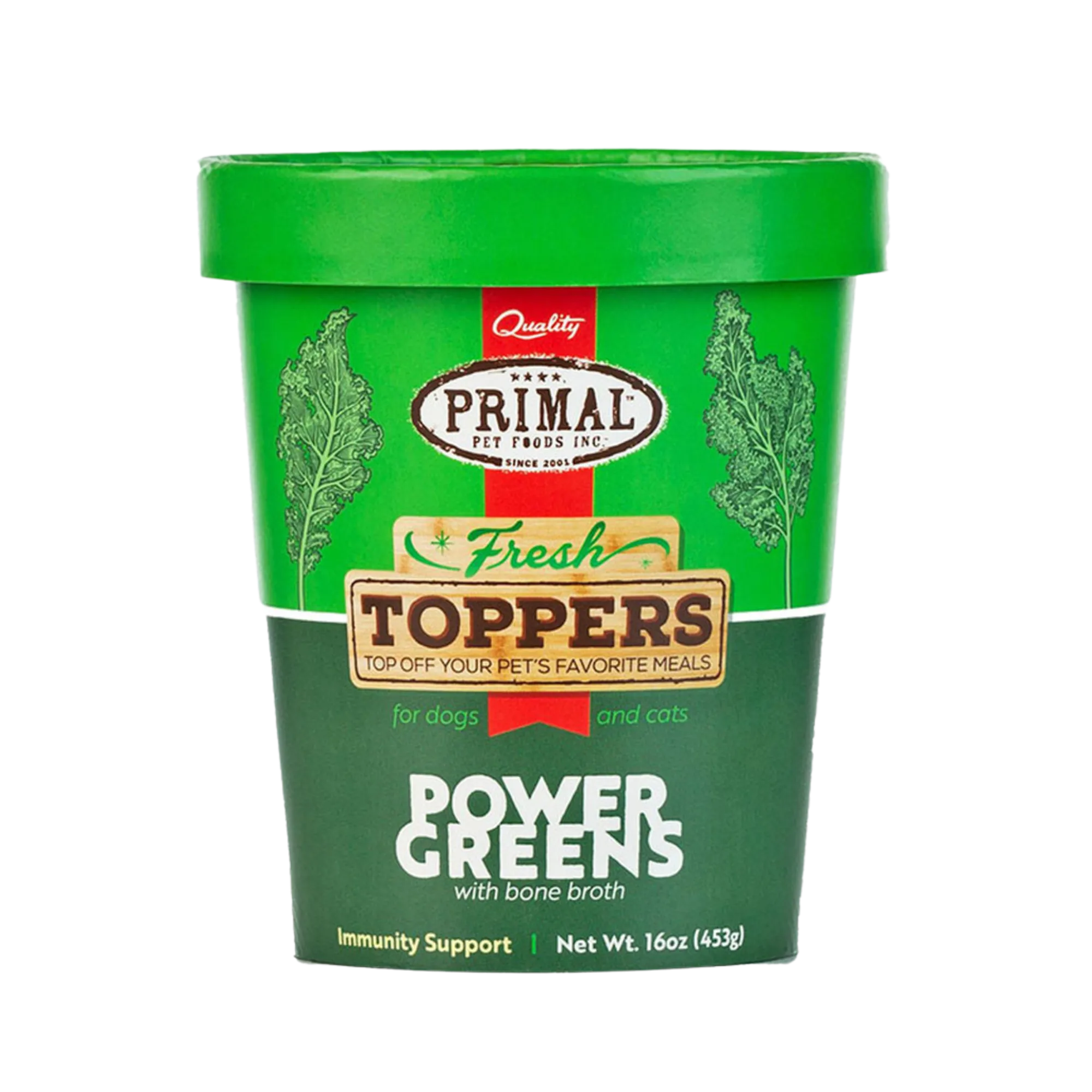 Primal Fresh Toppers Power Greens Whole Food Supplement for Dogs & Cats