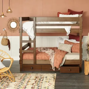 Queen Bunk Bed with Under Bed Drawers