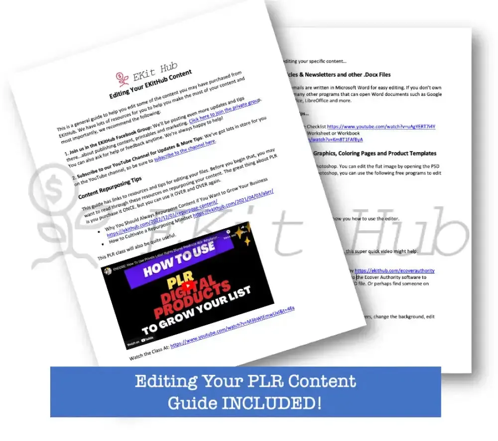 "My Food & Exercise" PLR Planner