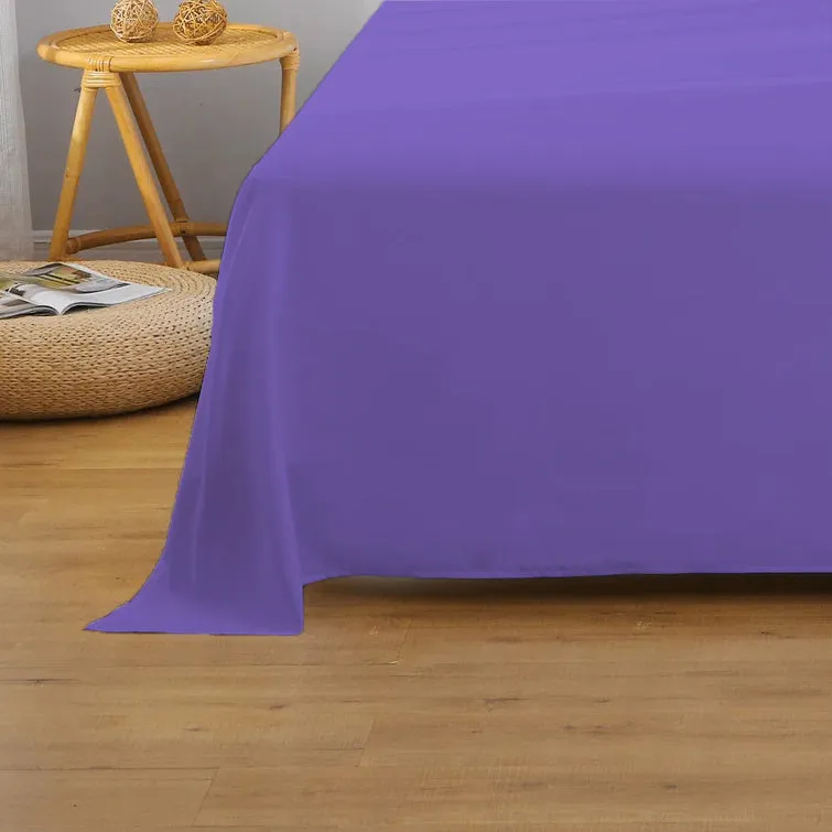 Rest Super Soft Super King Flat Sheet 240x260cm-Violet