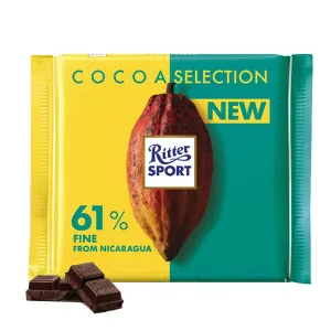 Ritter Sport - Cocoa Selection 61%  Fine NICARAGUA Dark Chocolate