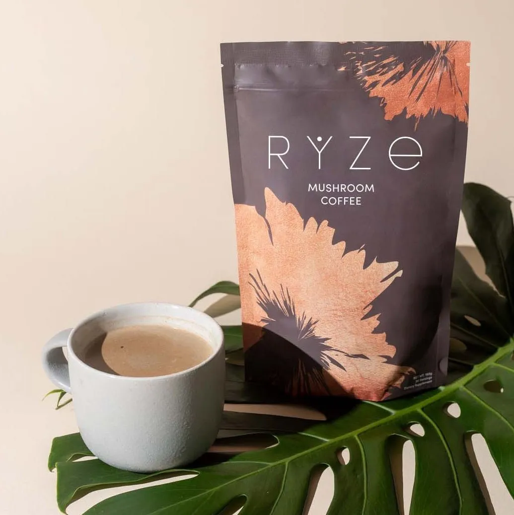 RYZE Mushroom Coffee Kit – 30 Servings of Organic Superfood Blend for Enhanced Focus and Energy