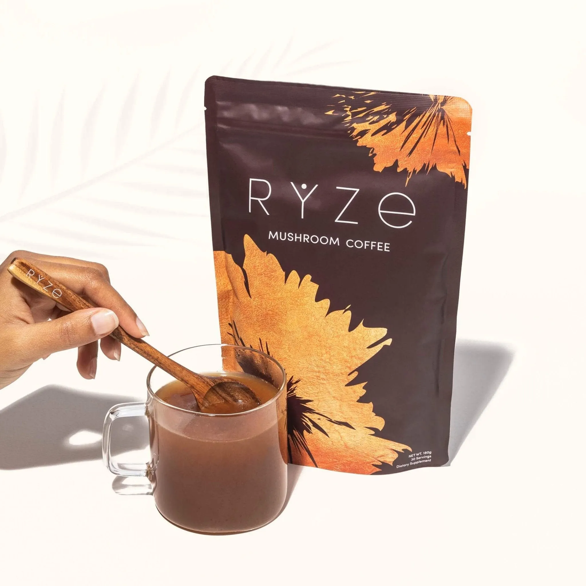 RYZE Mushroom Coffee Kit – 30 Servings of Organic Superfood Blend for Enhanced Focus and Energy