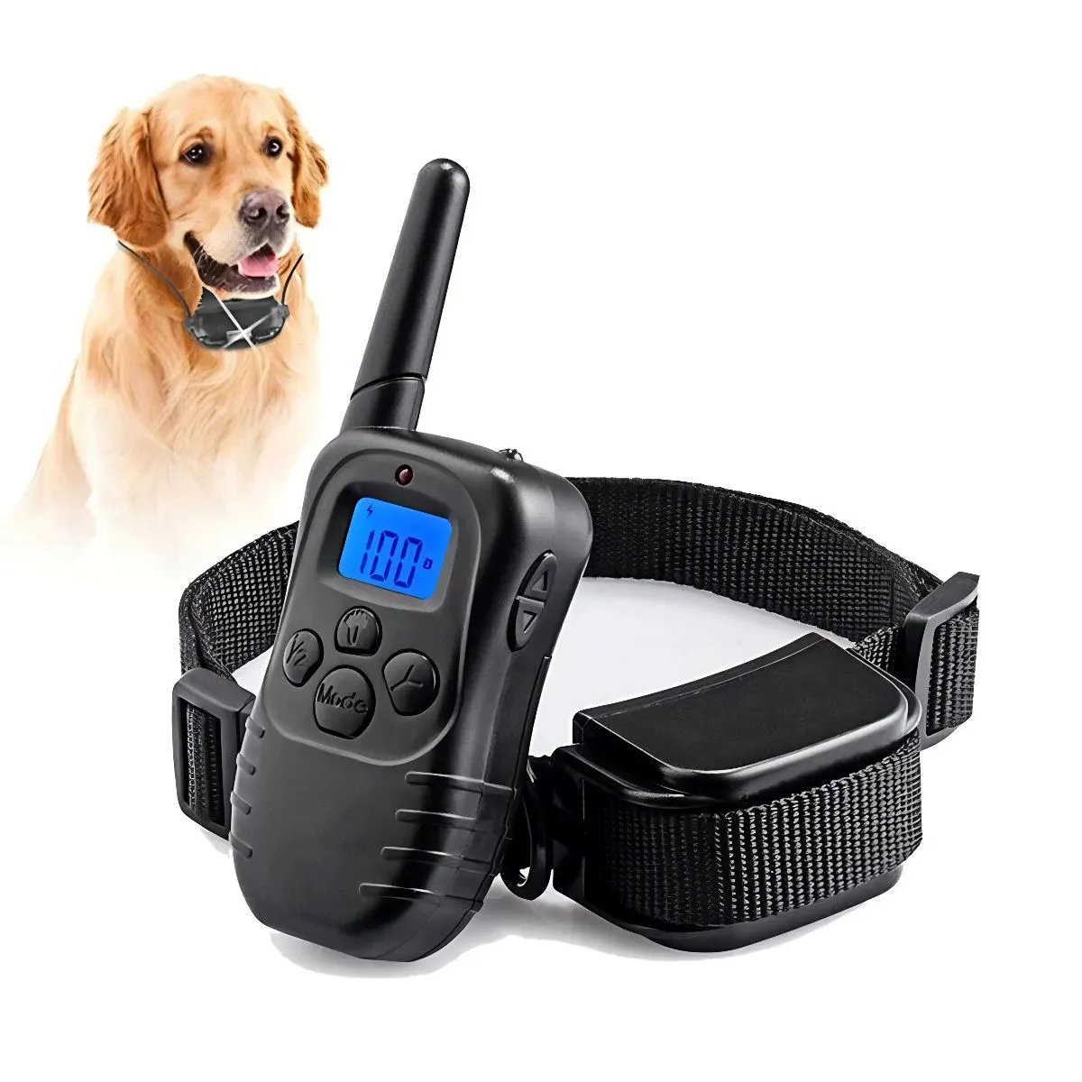 SMAXElite™ Remote Dog Shock Training Collar: 330Yds, Rechargeable, Waterproof LCD