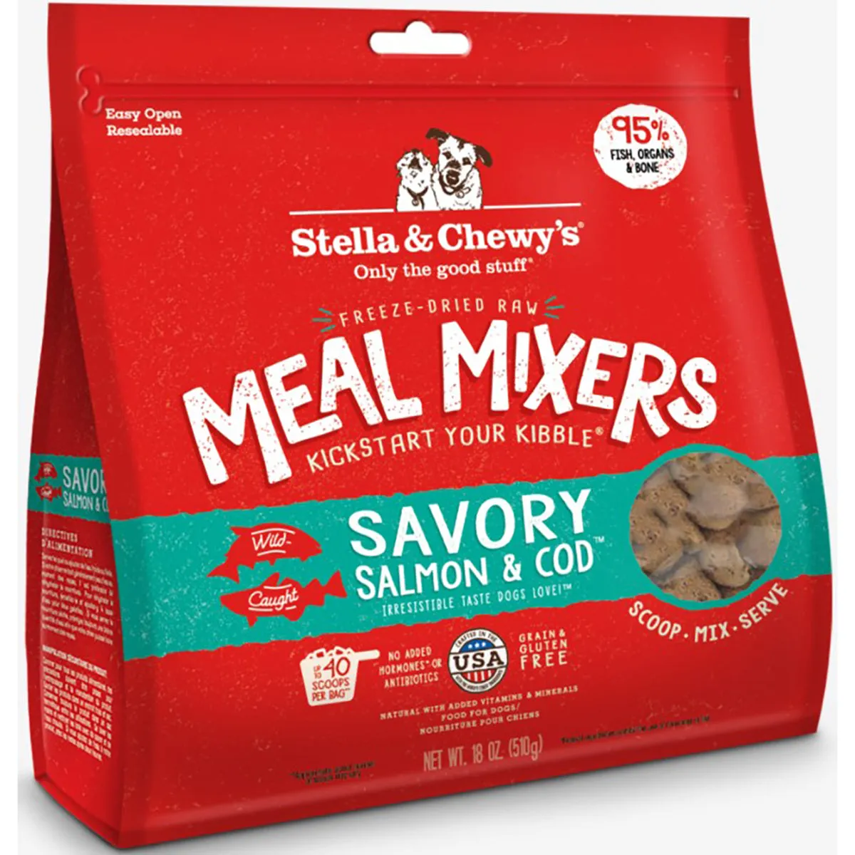 Stella & Chewy's Meal Mixers Salmon & Cod Dog Food Topper - 18oz