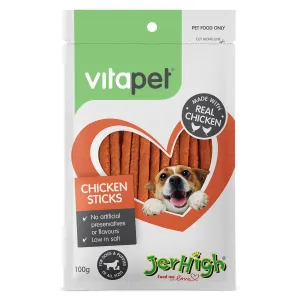 Nutritious 100g VitaPet Chicken Sticks Dog Treats for Optimal Canine Health