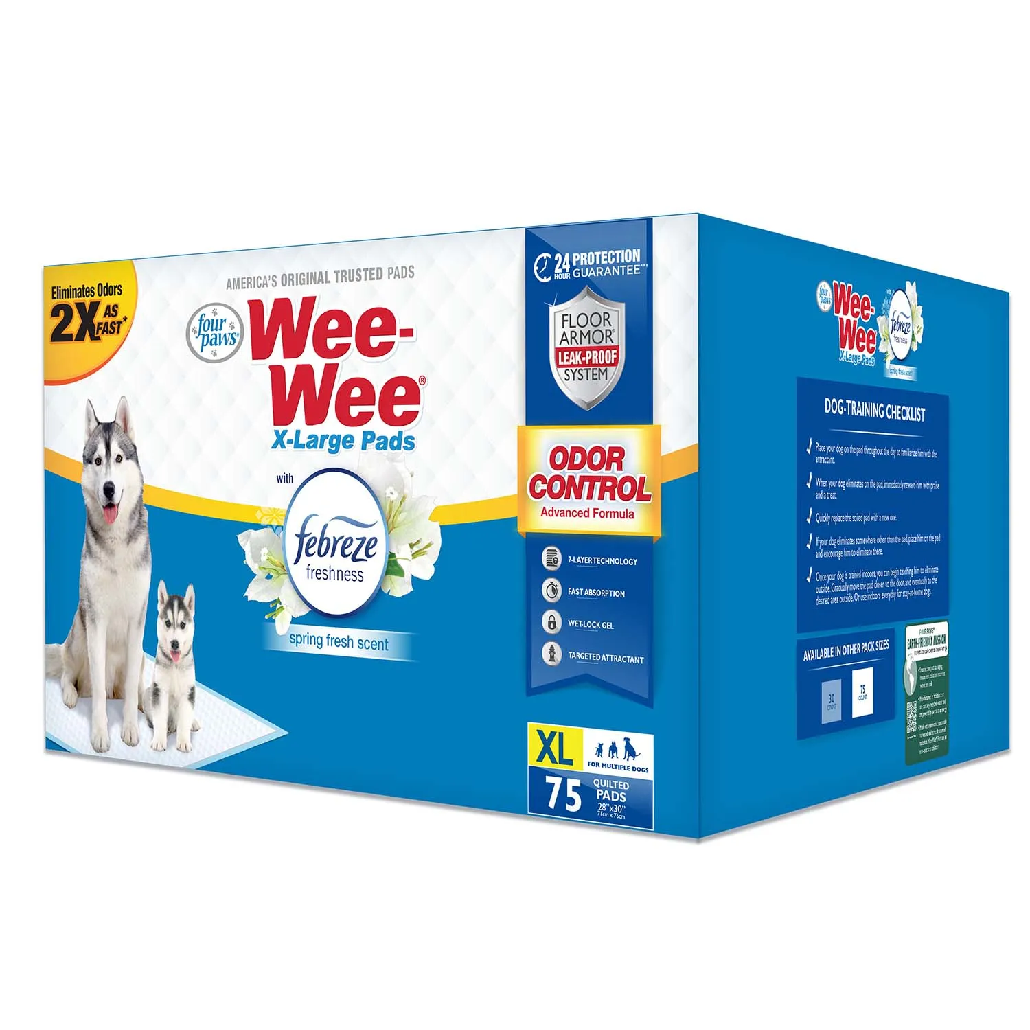 Wee-Wee Odor Control X-Large Dog Pads with Febreze Freshness