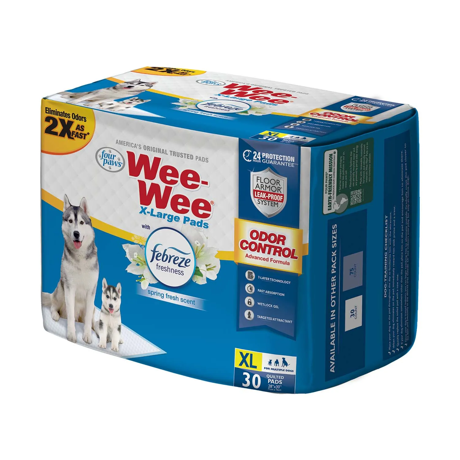 Wee-Wee Odor Control X-Large Dog Pads with Febreze Freshness