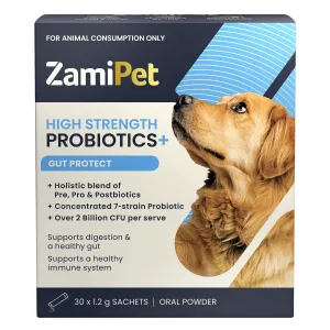 ZamiPet High Strength Probiotics Gut Protect for Dogs 1.2g x 30 Sachets